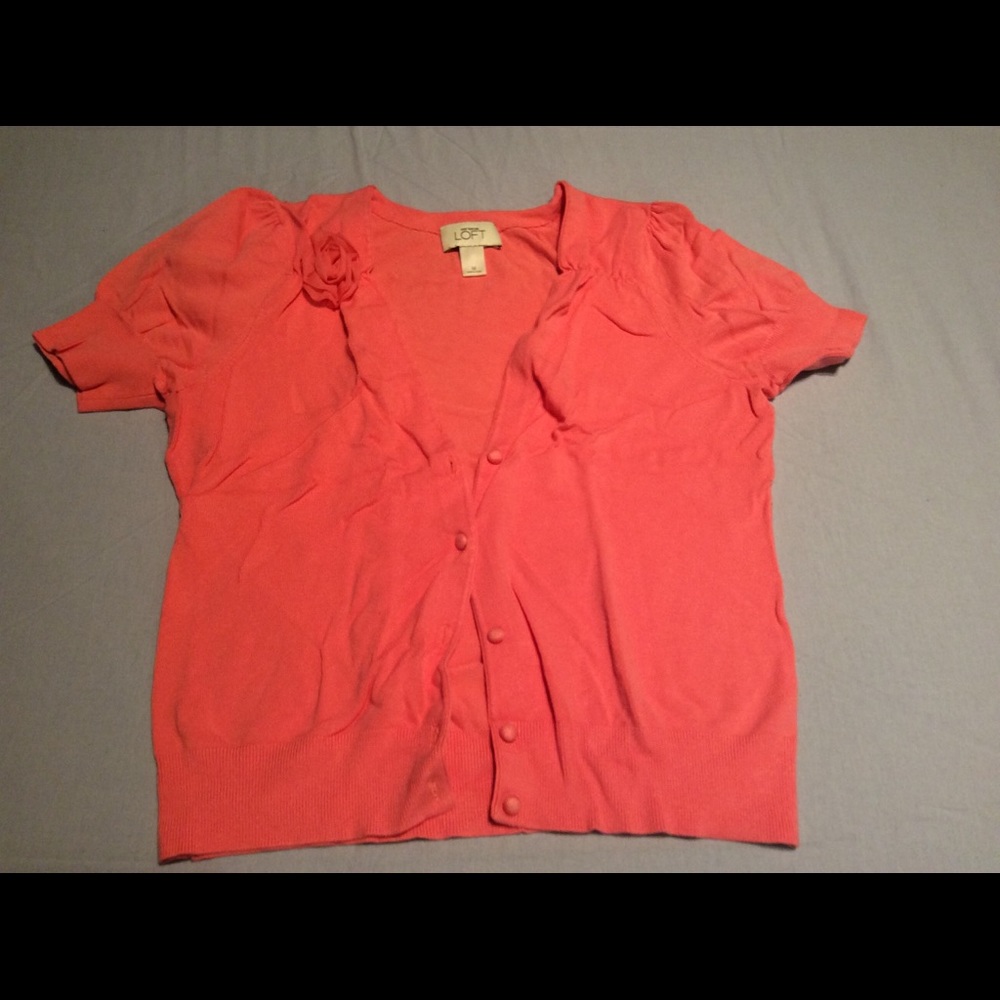 Loft peach cardigan